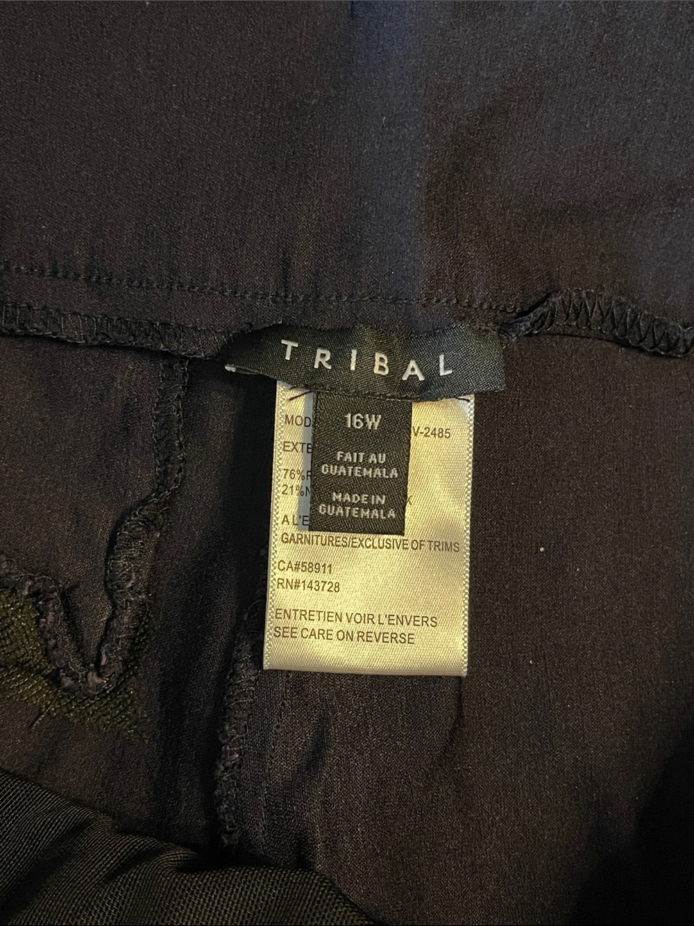 Tribal Straight Leg Pants in Navy - Picture 2 of 4